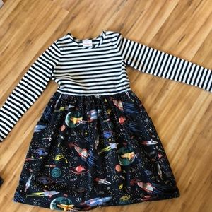 Hanna Andersson girls dress space themed
